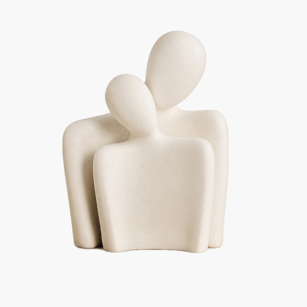 Abstract Ceramic Couple Sculpture