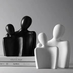 Abstract Ceramic Couple Sculpture