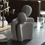 Abstract Ceramic Couple Sculpture