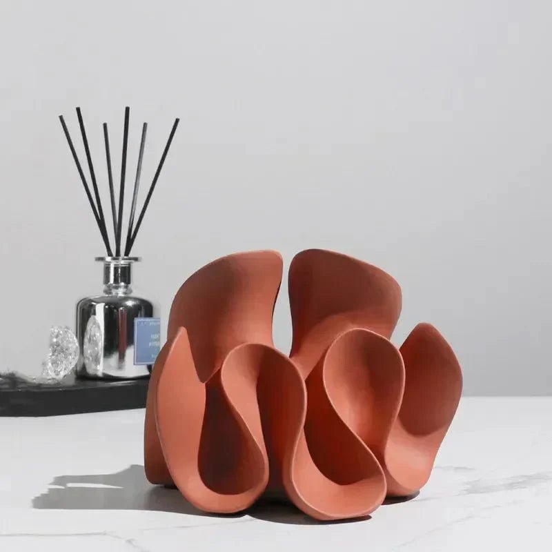 Abstract Matte Petal Sculpture