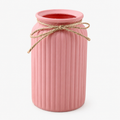 Fluted Plastic Vase with Rope Detail