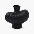 Sculptural Ribbed Plastic Vase