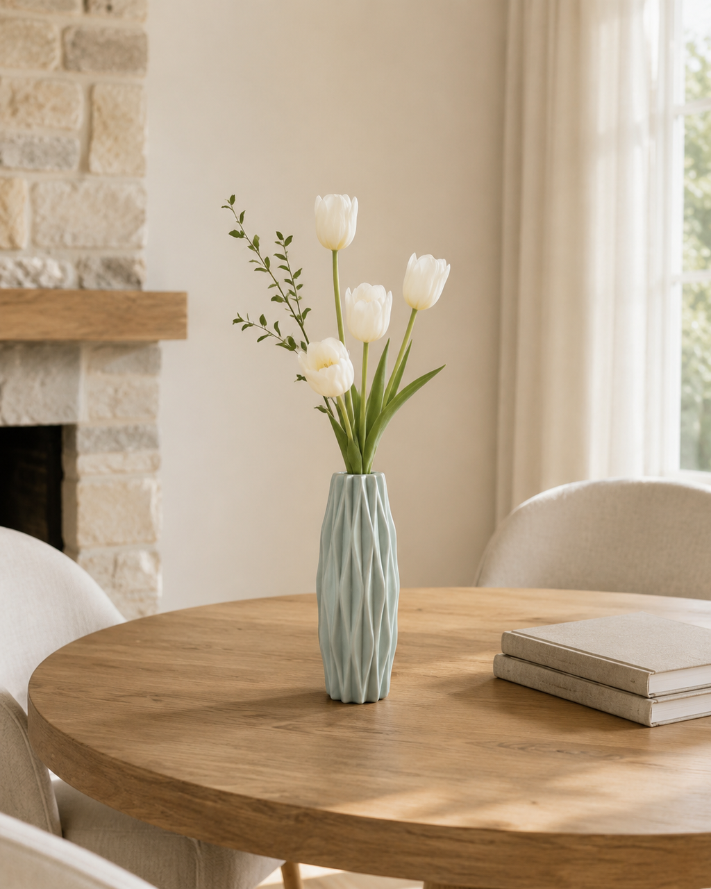 Nordic Geometric Plastic Vase 21 cm