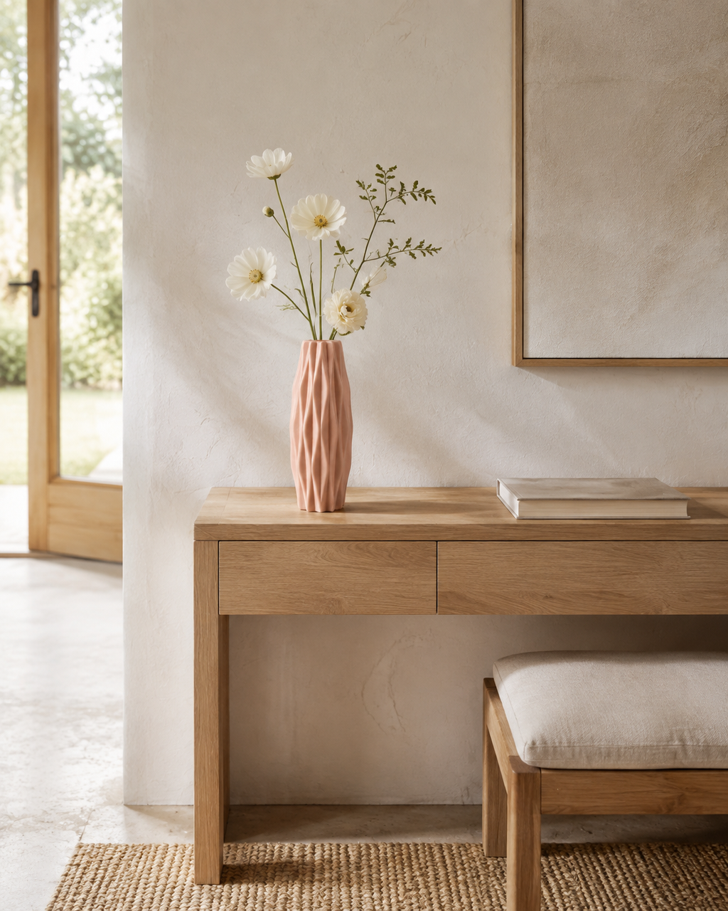 Nordic Geometric Plastic Vase 21 cm