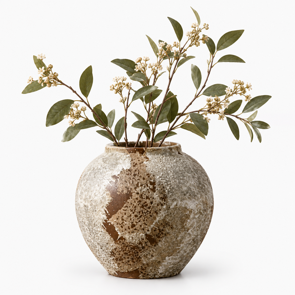 Retro Textured Ceramic Decorative Vase