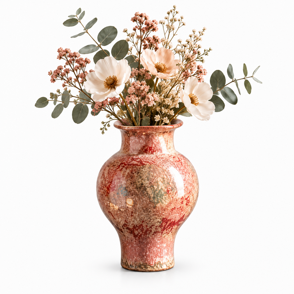 Pink Decorative Ceramic Flower Vase