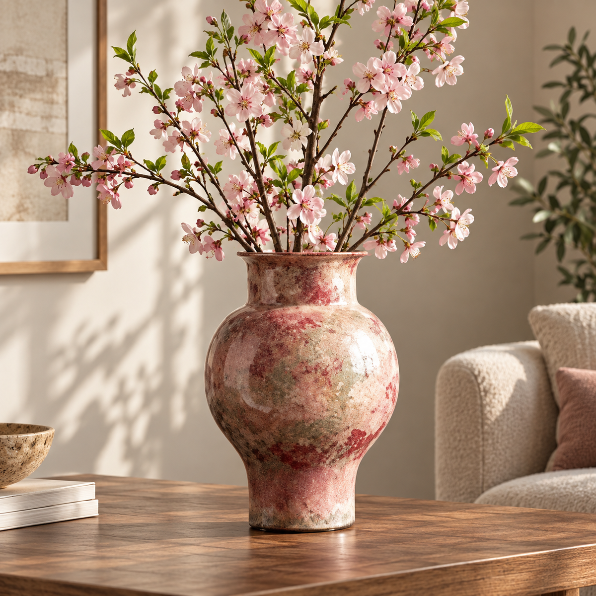 Pink Decorative Ceramic Flower Vase