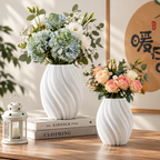 Wave Textured Plastic Flower Vase