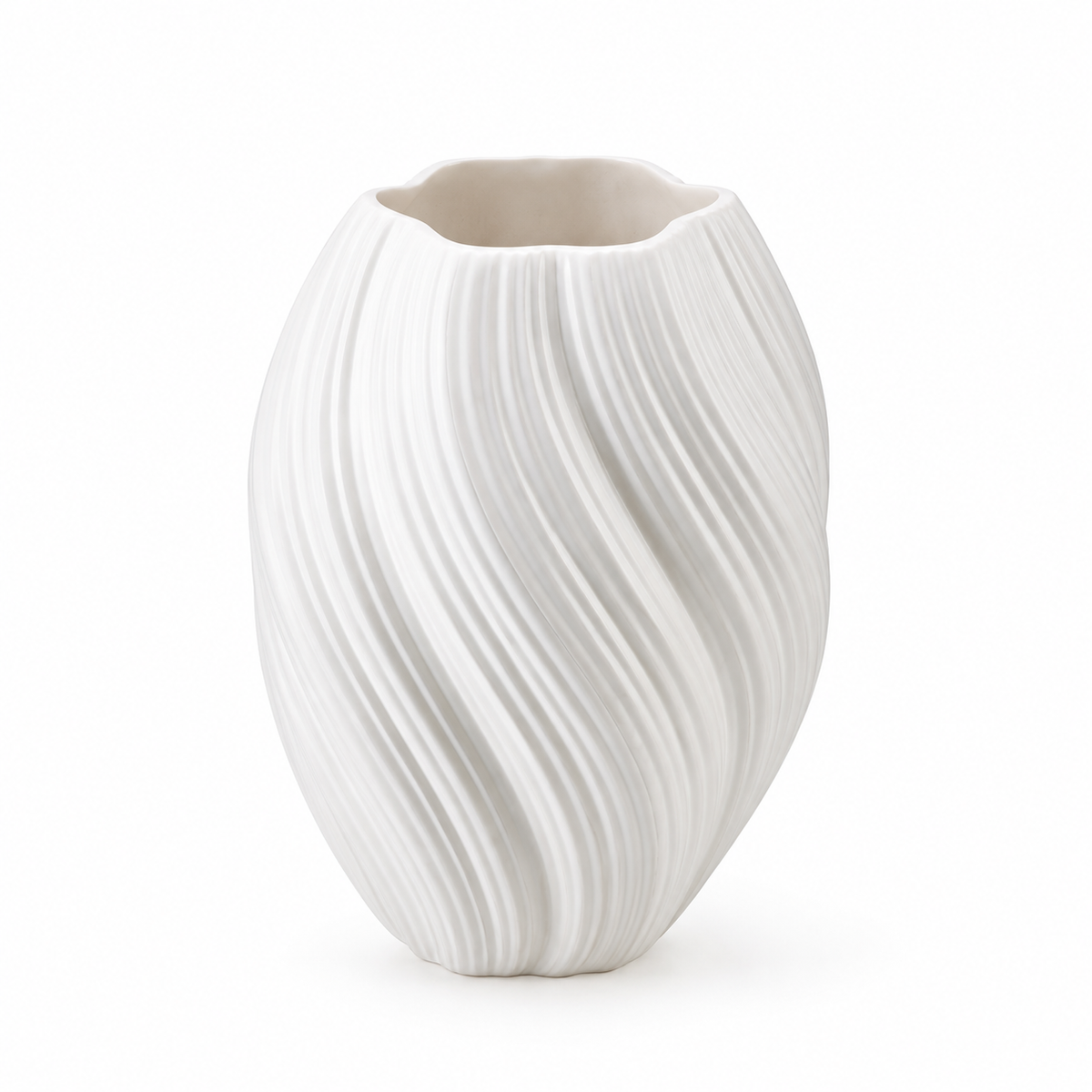 Wave Textured Plastic Flower Vase
