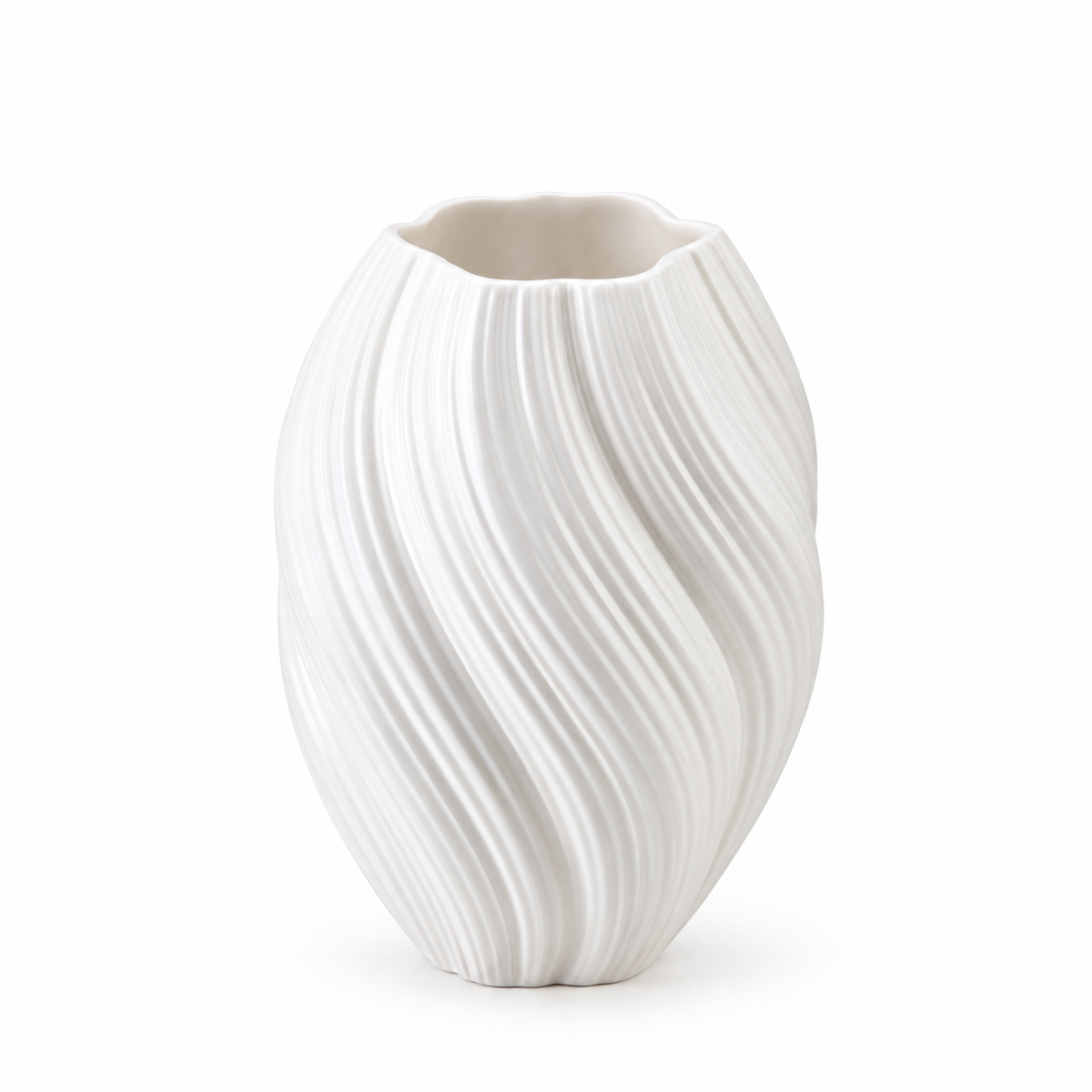 Wave Textured Plastic Flower Vase