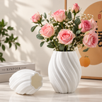 Wave Textured Plastic Flower Vase