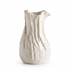 Textured White Ceramic Japandi Vase