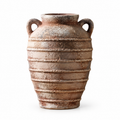 Wabi-Sabi Ribbed Ceramic Flower Vase