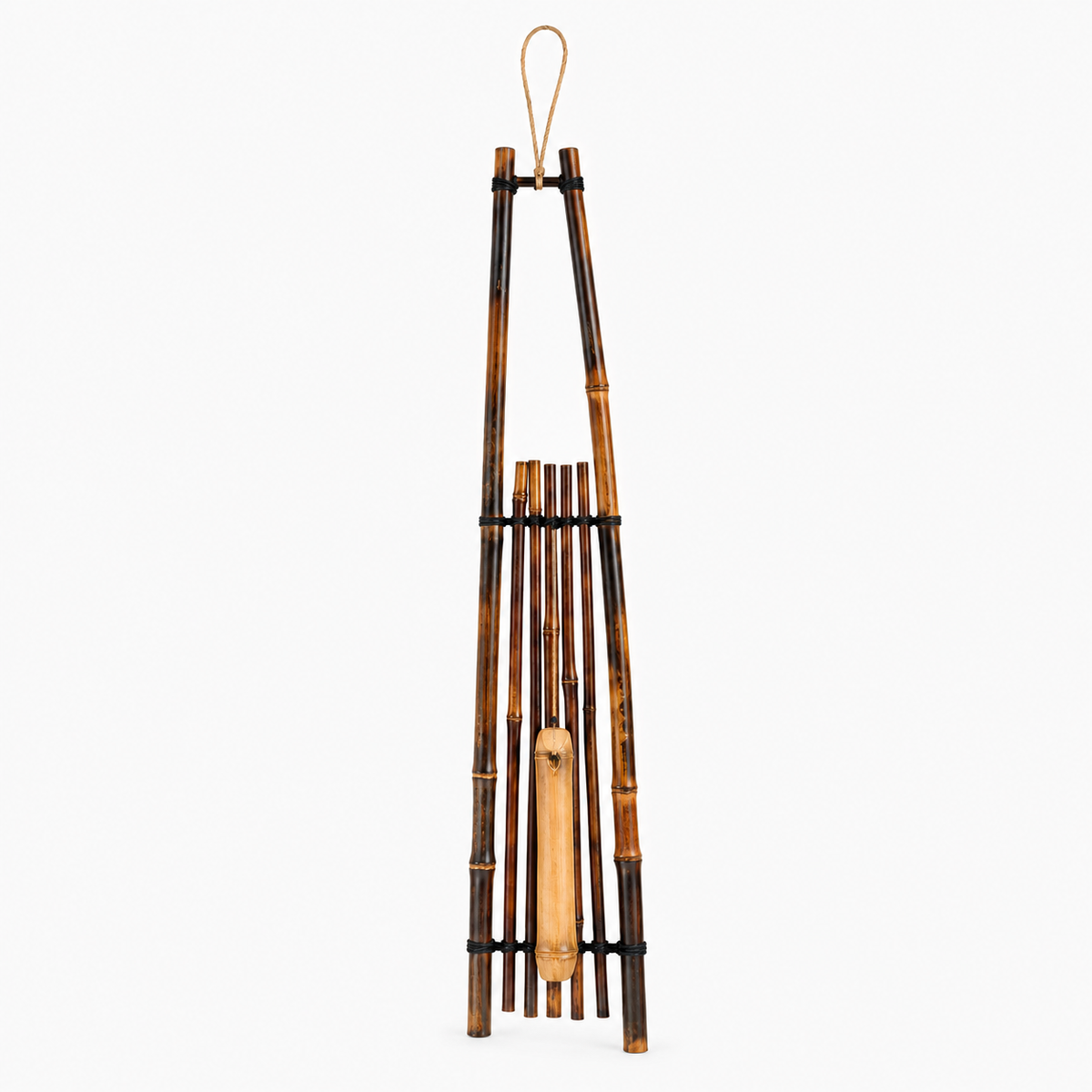 Black Bamboo Japanese Wall Vase