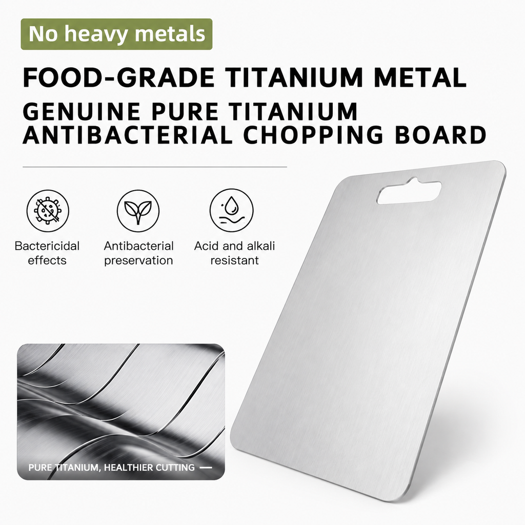 Pure Titanium Cutting Board 29 × 20 cm