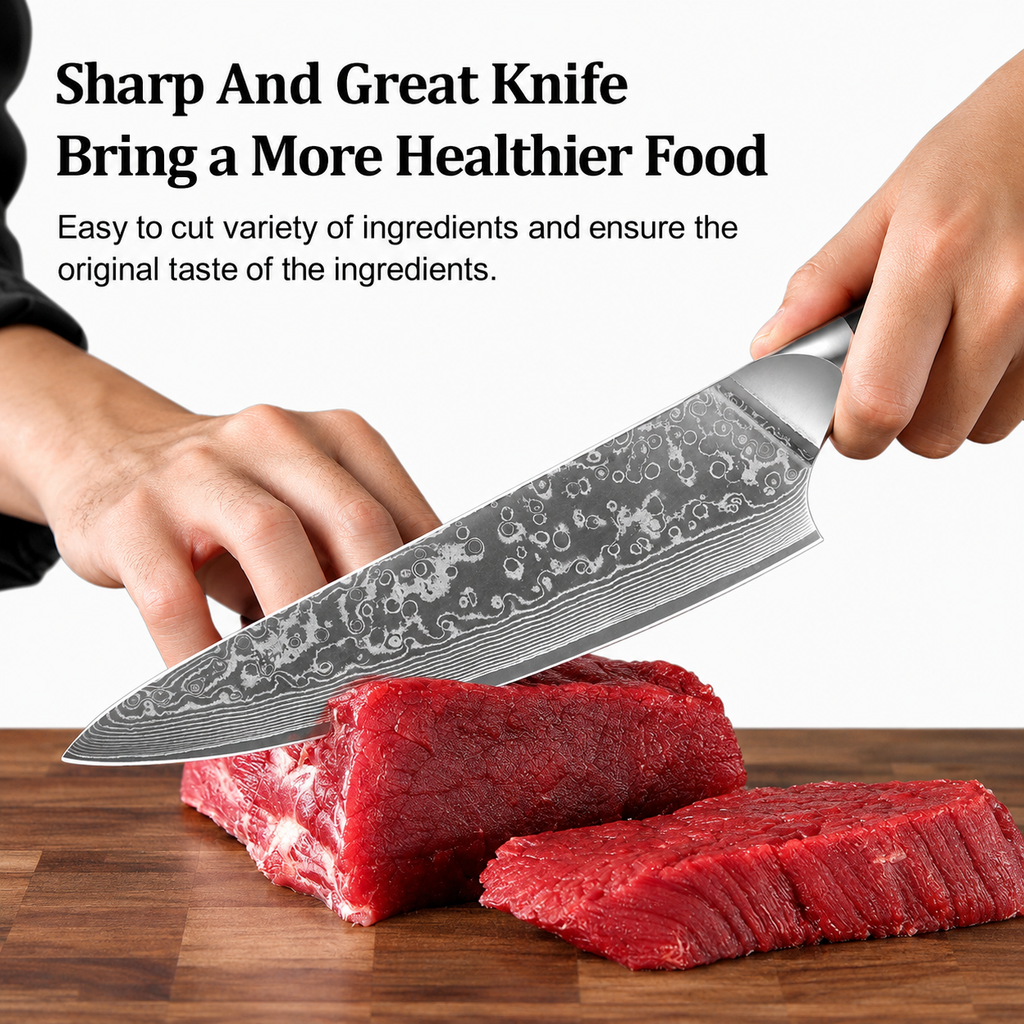 4-Piece Damascus Steel Kitchen Knife Set