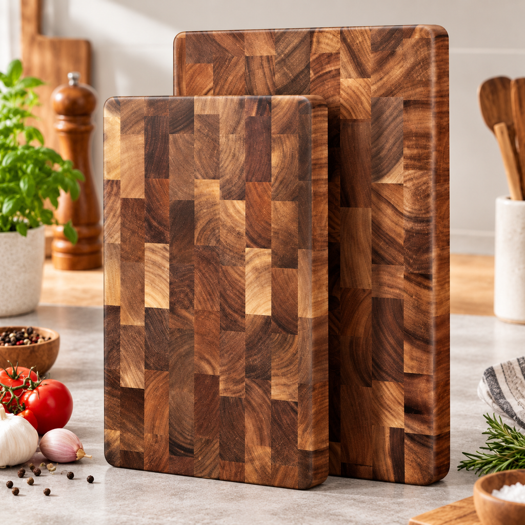Acacia Wood Checkerboard Cutting Board