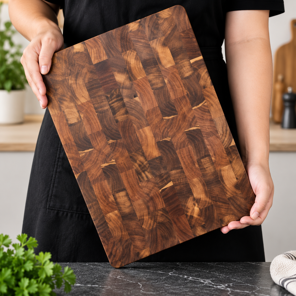 Acacia Wood Checkerboard Cutting Board