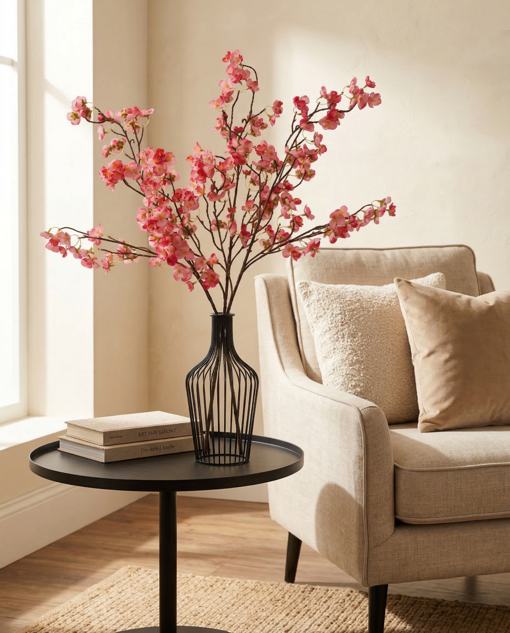 Faux Blossom Branch - FUCHSIA PINK (3 STEMS)