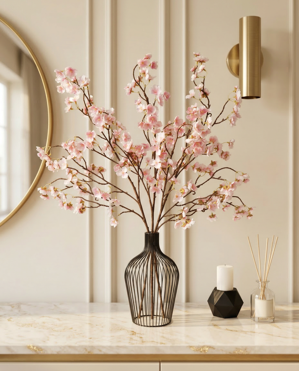 Faux Blossom Branch - PINK (3 STEMS)