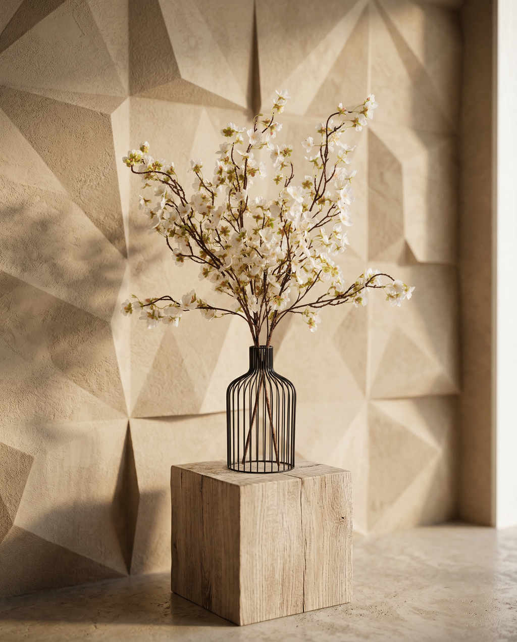 Faux Blossom Branch - WHITE (3 STEMS)