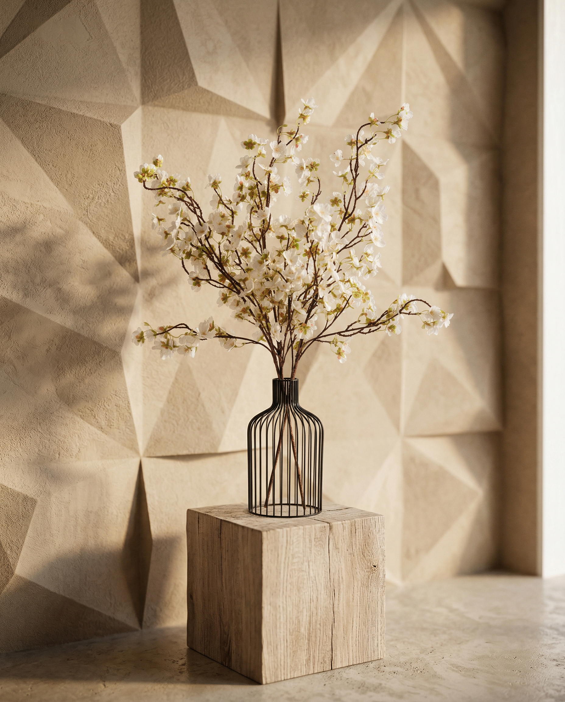 Faux Blossom Branch - WHITE (3 STEMS)