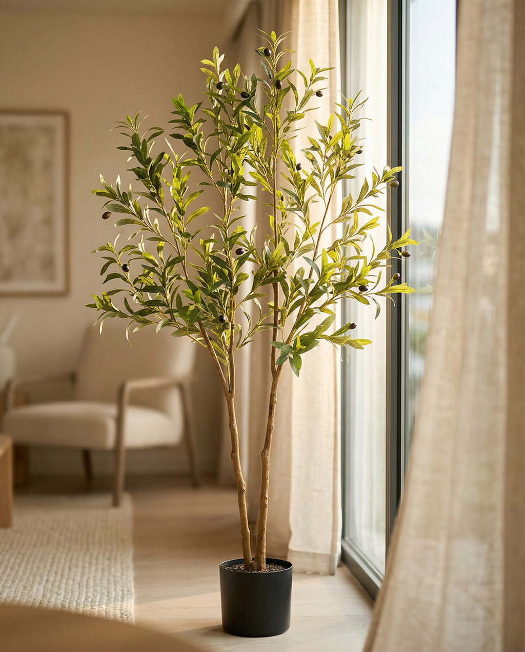 Faux Olive Tree 59.1" (150 cm) – 2 Trunks
